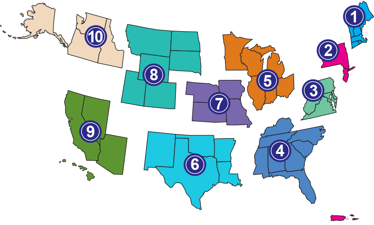 ADA 10 regions map